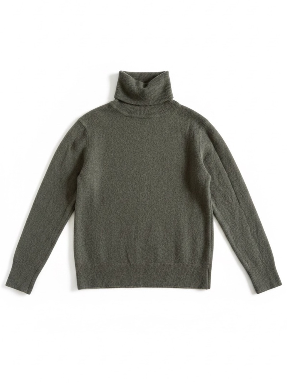 Harper Lane 100% Cashmere Turtleneck Sweater Olive Green Luxe Size Medium